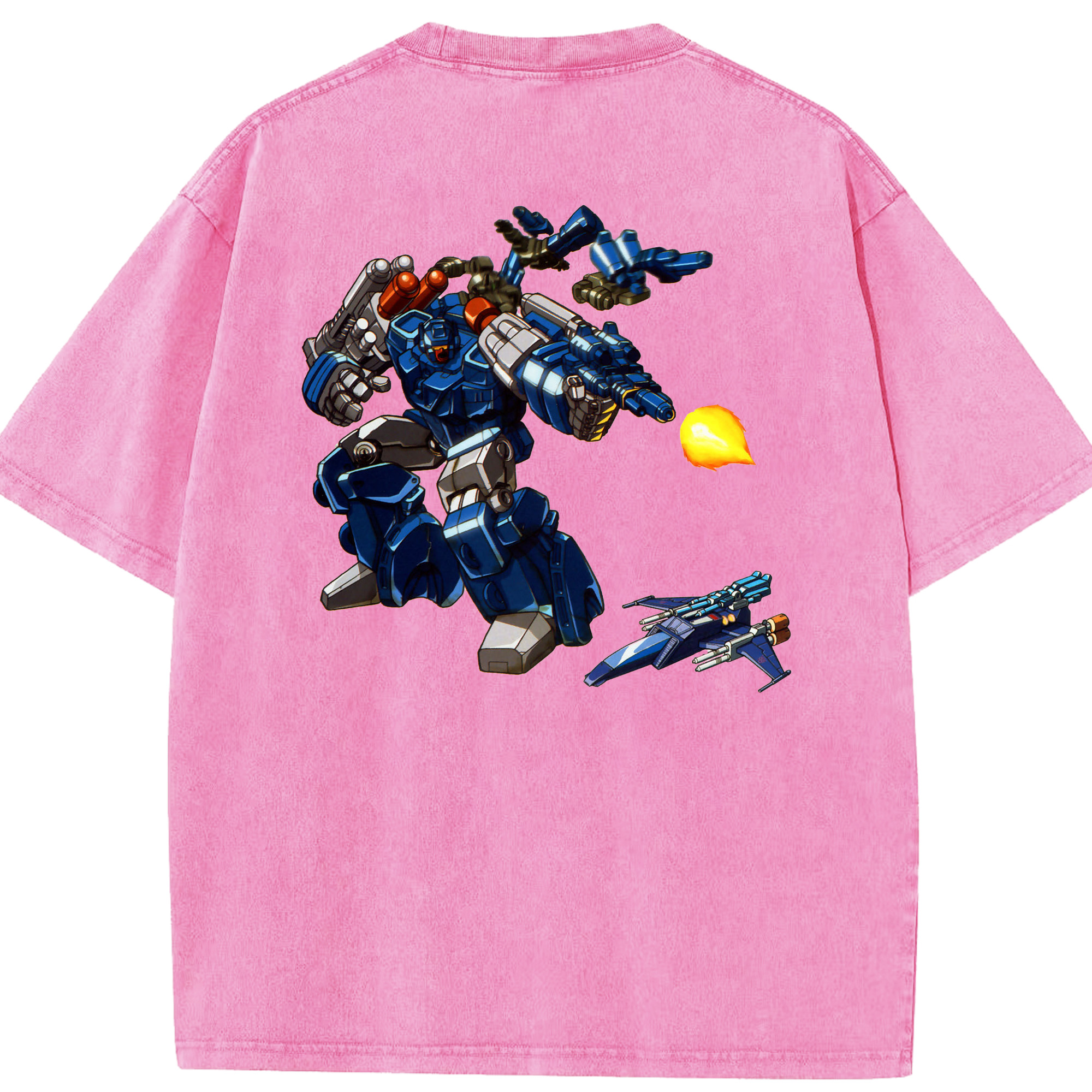 （画像用）  綿100% ヴィンテージ風 半袖Tシャツ（背面プリント）